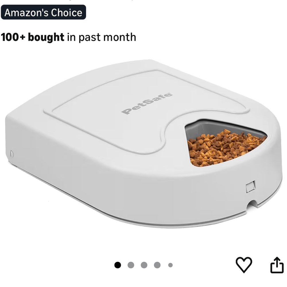 PetSafe Automatic Pet Feeder, 5 Meals, 40 oz capacity, Multiple Pets, Dry Food